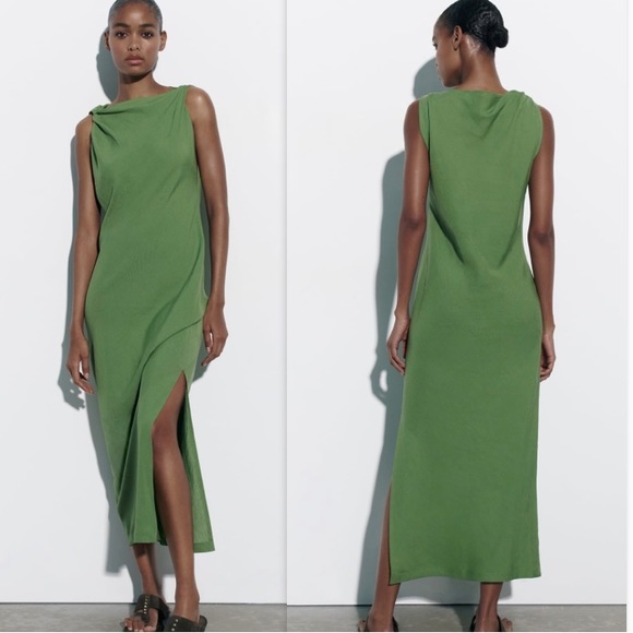ZARA Linen Blend Dress - Picture 3 of 6